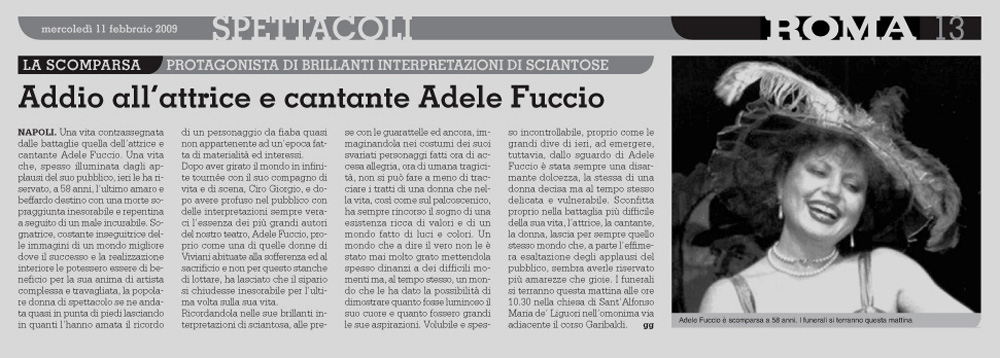 11 febbraio 2009 Roma Adele Fuccio